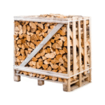 Demi-palette de bois de chauffage fendu en aulne séché au four, 25 cm