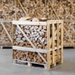 Demi-palette de mélange de bois de chauffage fendu de bouleau et de frêne séché au four, 25 cm – Image 4