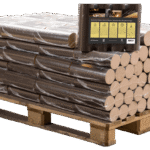 Briquettes rondes de hêtre, demi-palette, 48 paquets x 10 kg (480 kg)