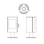 Poêle à Bois Oscar avec Pied 8,2 kW Sannover – Image 3